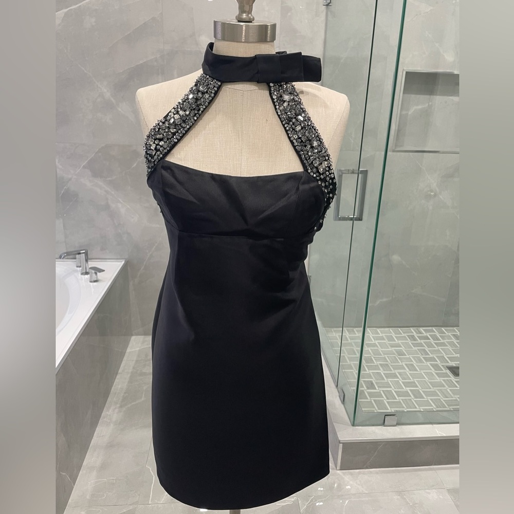 GUCCI BLACK DRESS WITH CRYSTALS SIZE 40
